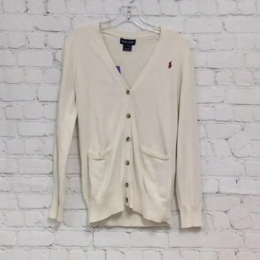 Ralph Lauren Large (12-14) Button Cardigan Sweater